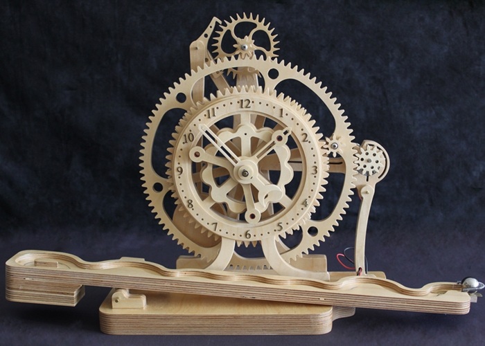 wooden clock