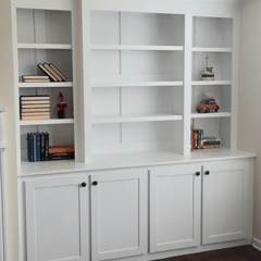 built in bookcase plans