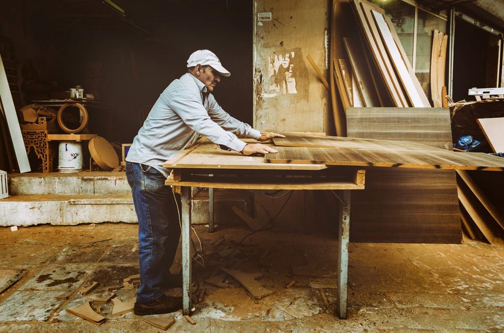 man working on woodwork