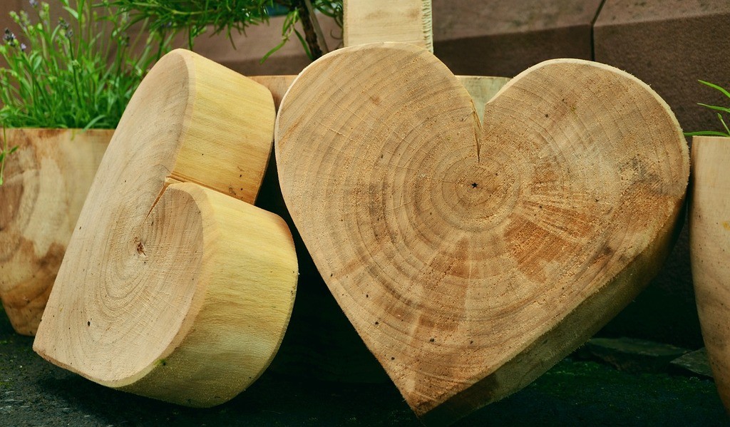 heart shaped woodwork